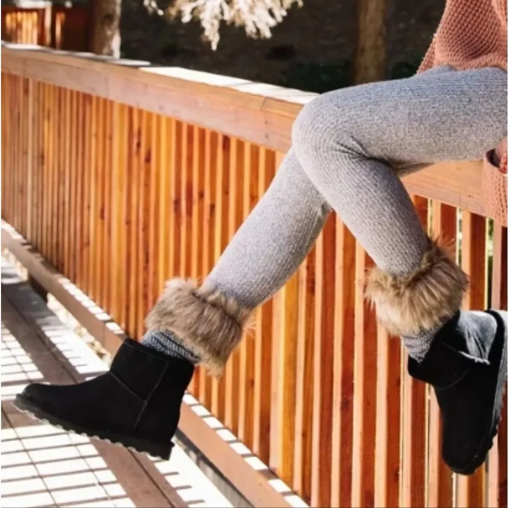 BearPaw Alyssa‎ Fur Boots- Black